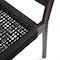 Armen Living Doris Outdoor Patio Dining Chair in Dark Eucalyptus Wood with Black Rope, PK2 LCDOSIBLK - alternate 6
